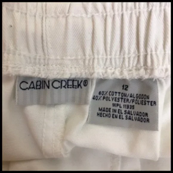 Cabin Creek Casual Cotton Blend Elastic Waist Slacks With Pockets Size 12 - Picture 4 of 8